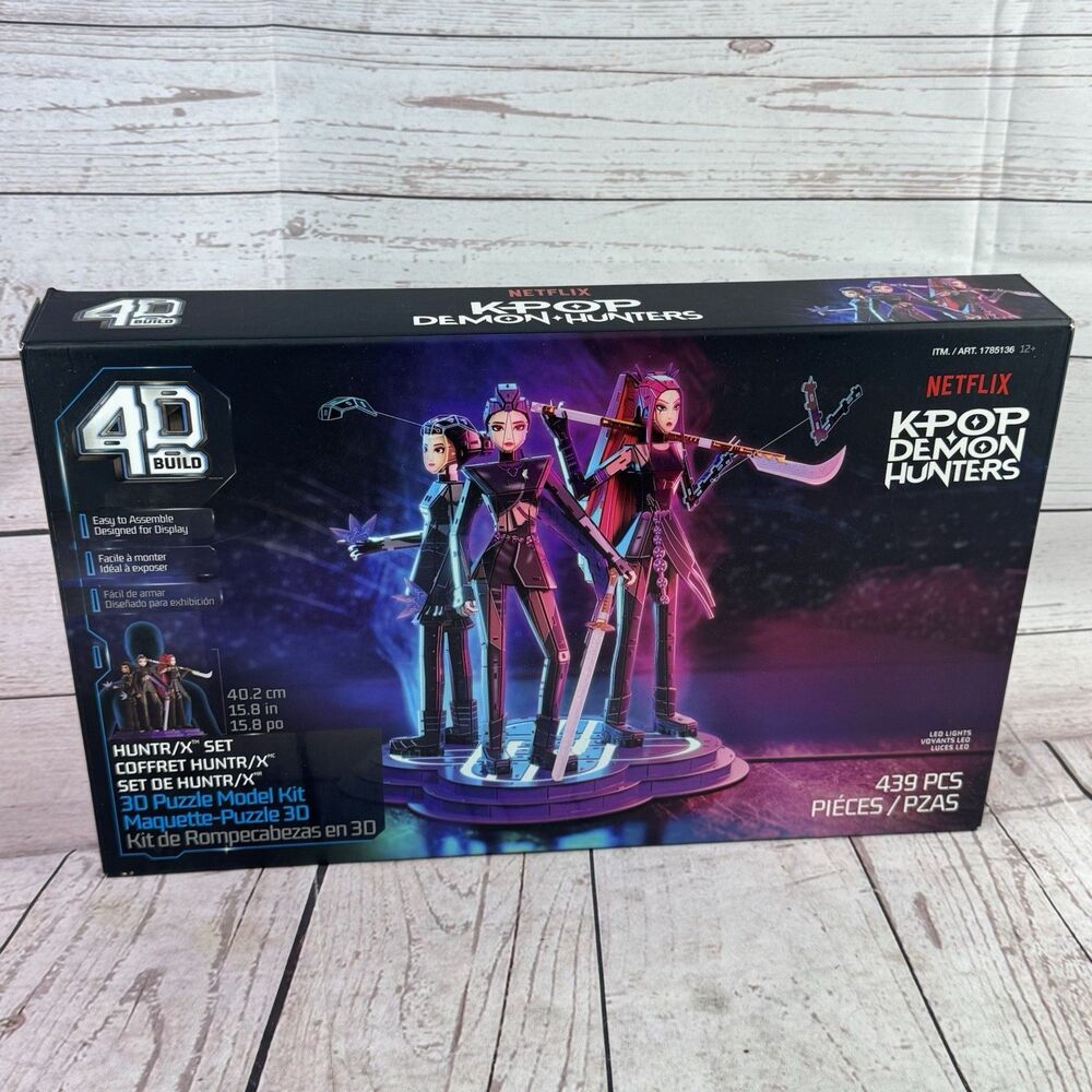 4D Build Netflix KPop Demon Hunters HUNTR/X 3D Puzzle Model Kit Incomplete 99.9%